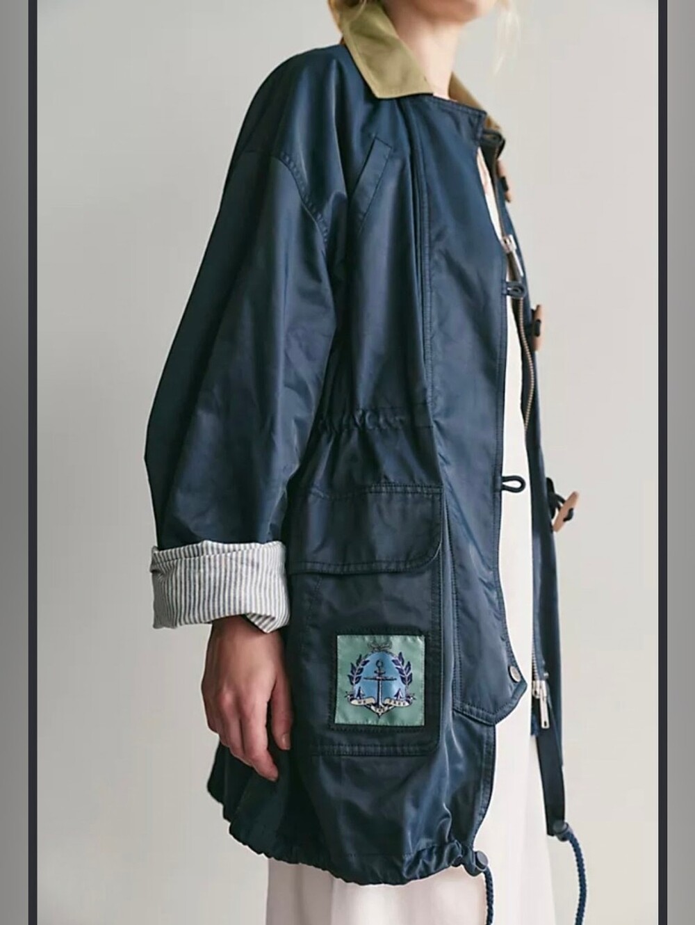 Free People We The Free Captains Jacket in Navy Combo